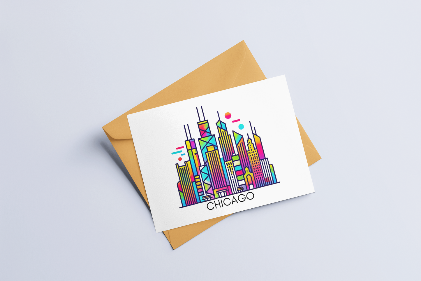 Art Deco Chicago Skyline Greeting Card