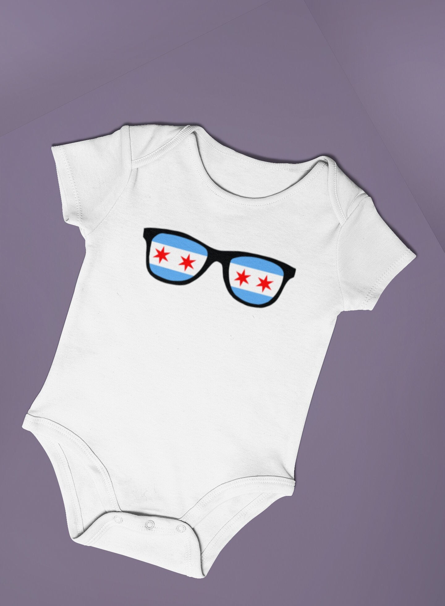 Chicago Flag Baby Onesie