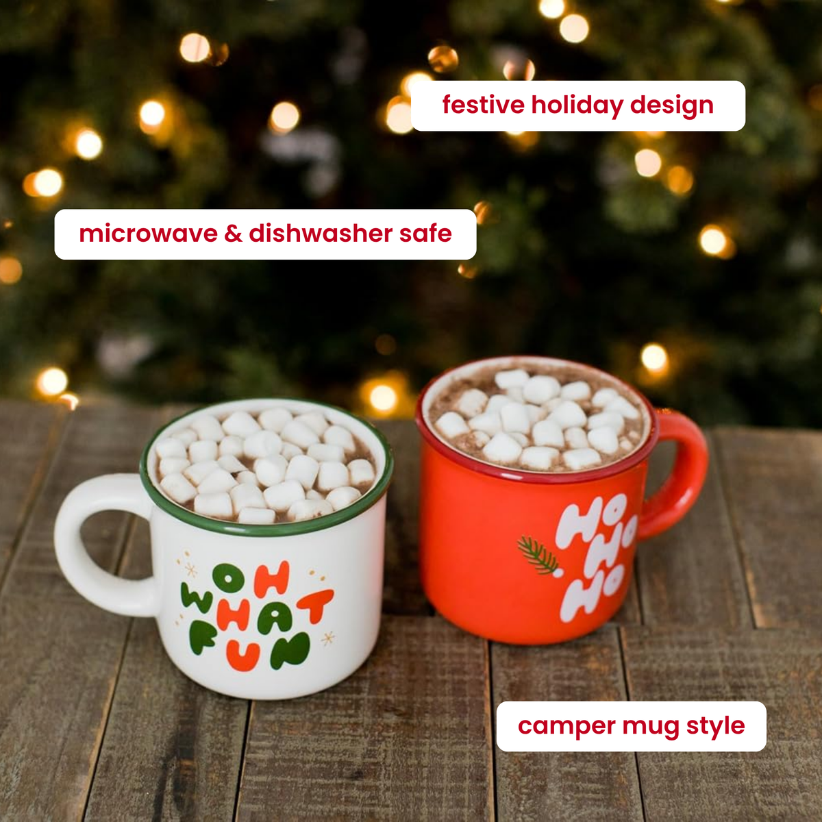 "Oh What Fun" Christmas Camper Mug