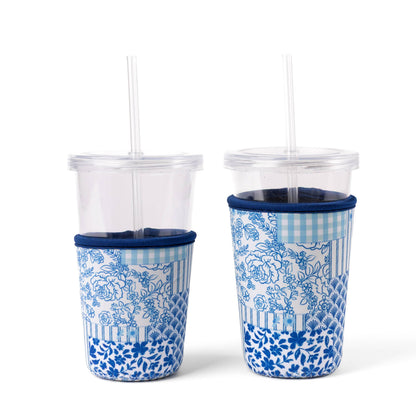 Floral Drink Sleeve | Iced Coffee Koozie | Drink Cover