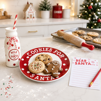 Cookies for Santa Plate, Milk Jug & Letter Set