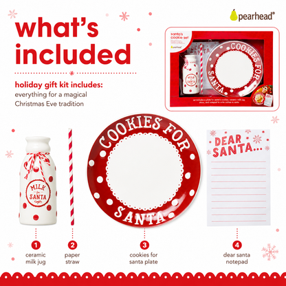 Cookies for Santa Plate, Milk Jug & Letter Set