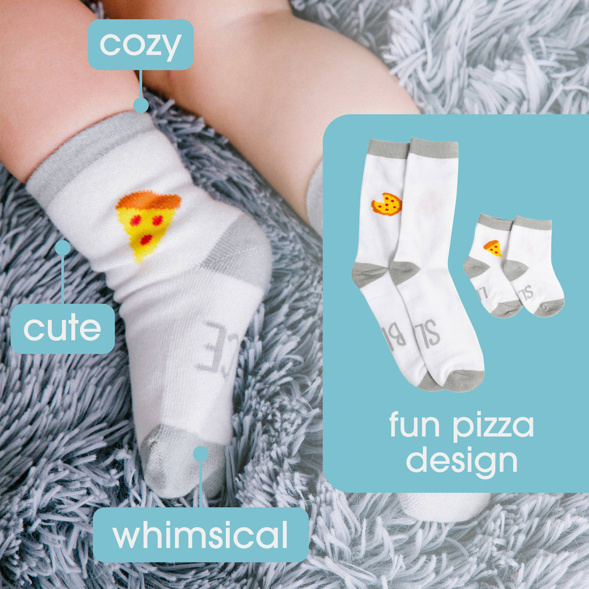 Daddy & Me Matching Pizza Sock Set
