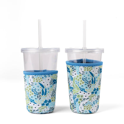 Floral Drink Sleeve | Iced Coffee Koozie | Drink Cover