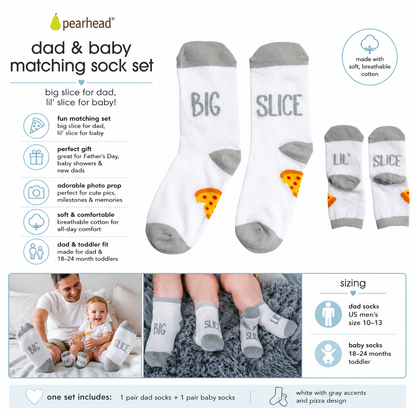 Daddy & Me Matching Pizza Sock Set