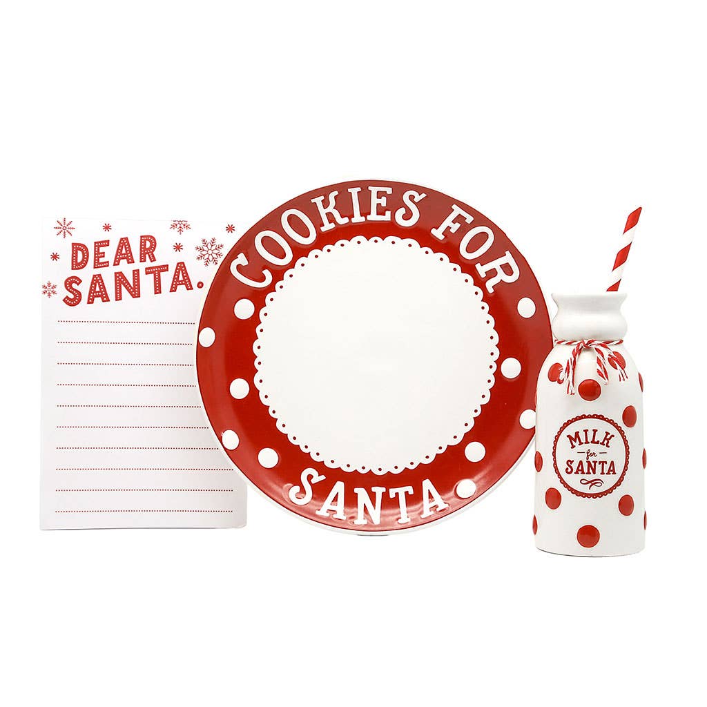 Cookies for Santa Plate, Milk Jug & Letter Set