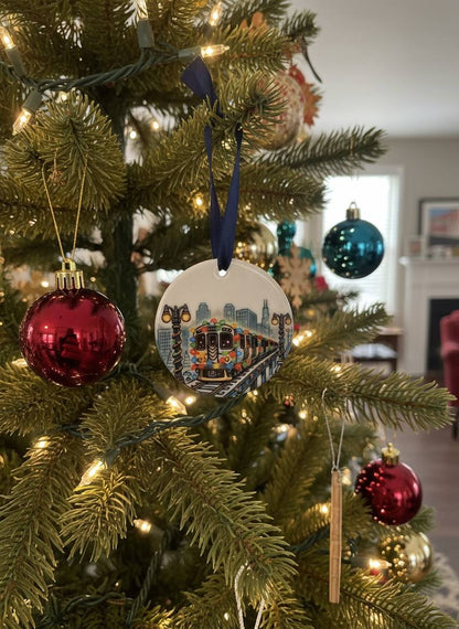 Chicago "L" Train Ornament