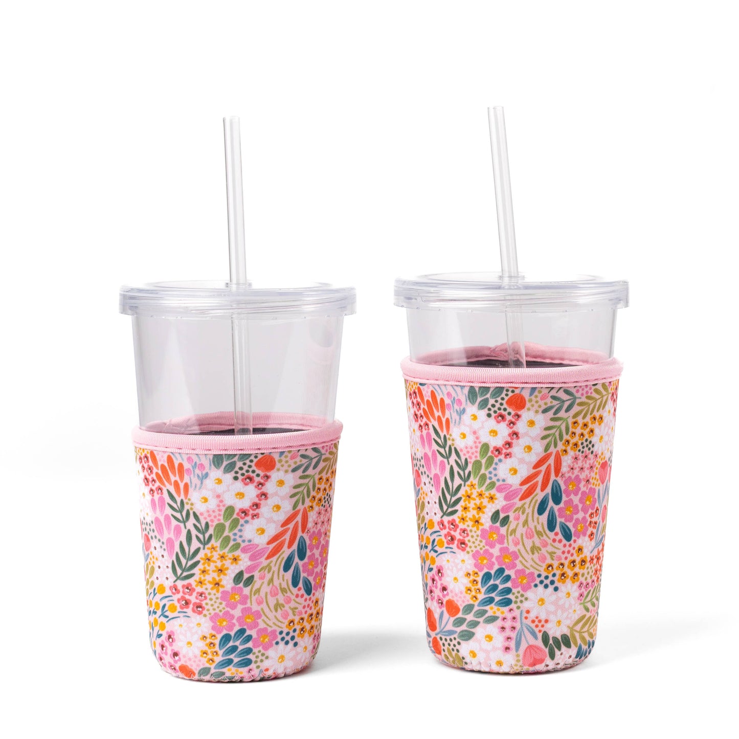 Floral Drink Sleeve | Iced Coffee Koozie | Drink Cover