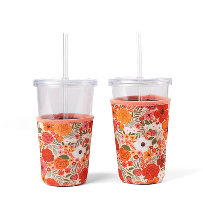 Floral Drink Sleeve | Iced Coffee Koozie | Drink Cover