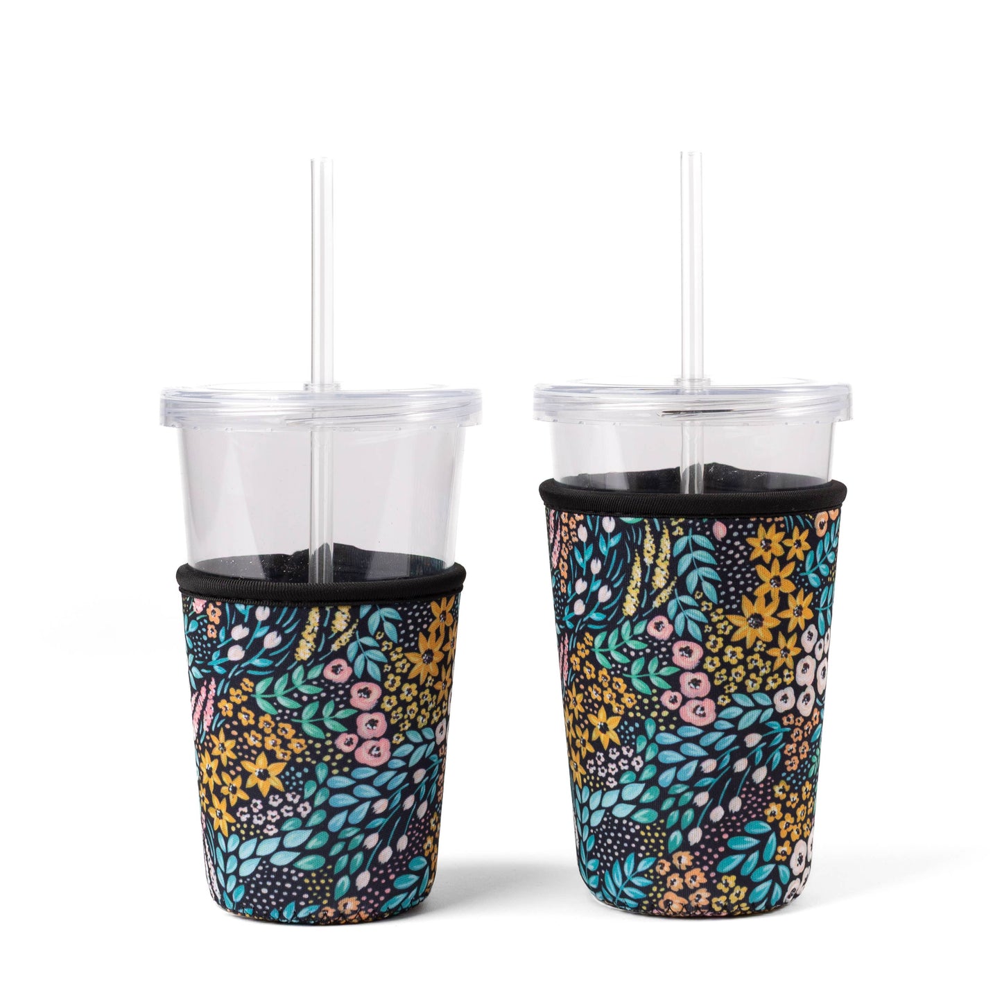 Floral Drink Sleeve | Iced Coffee Koozie | Drink Cover