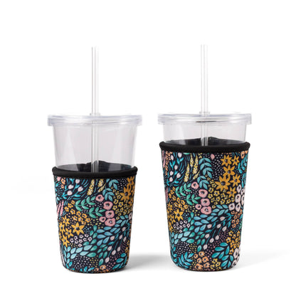 Floral Drink Sleeve | Iced Coffee Koozie | Drink Cover