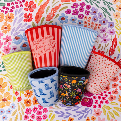 Floral Drink Sleeve | Iced Coffee Koozie | Drink Cover