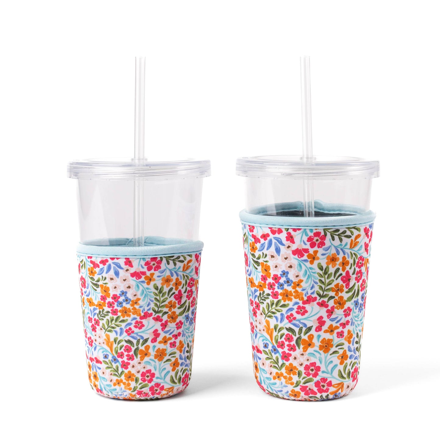 Floral Drink Sleeve | Iced Coffee Koozie | Drink Cover