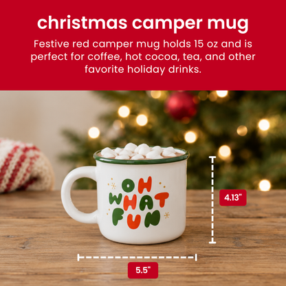"Oh What Fun" Christmas Camper Mug
