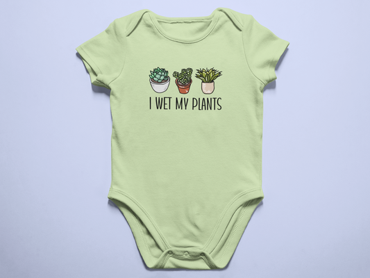 “I Wet My Plants” Baby Onesie