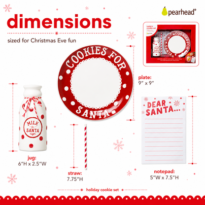 Cookies for Santa Plate, Milk Jug & Letter Set