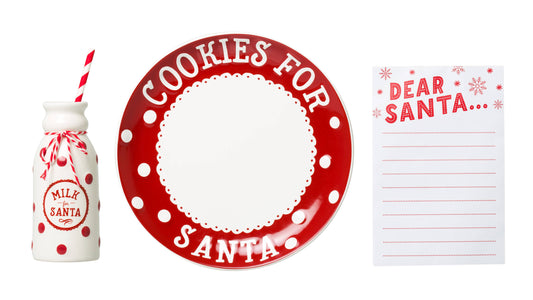 Cookies for Santa Plate, Milk Jug & Letter Set