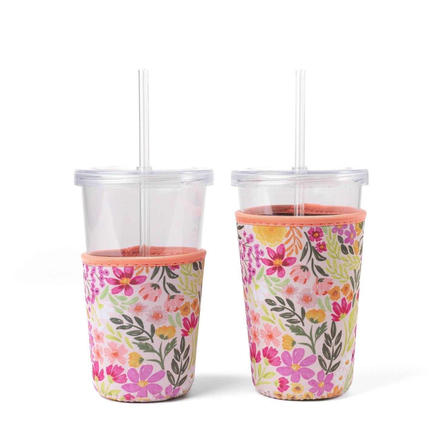 Floral Drink Sleeve | Iced Coffee Koozie | Drink Cover