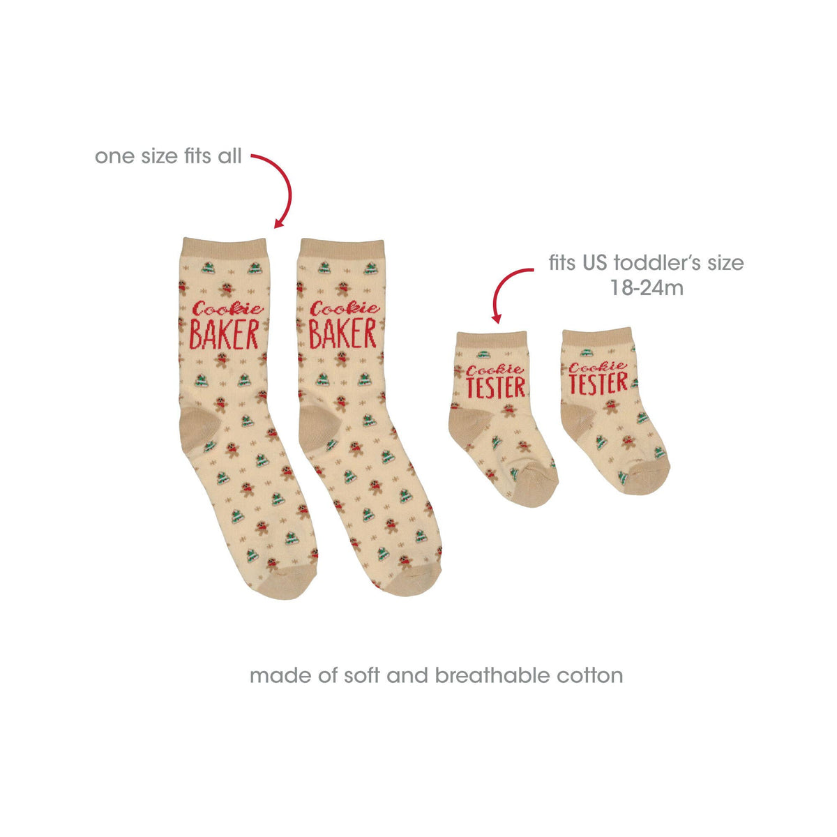 Cookie Baker & Tester Matching Sock Set