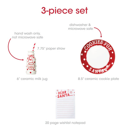 Cookies for Santa Plate, Milk Jug & Letter Set