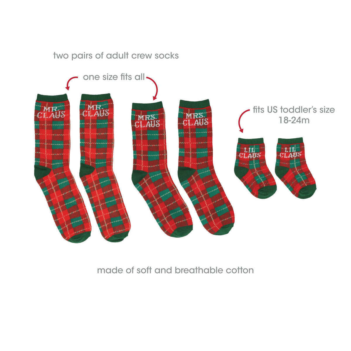 Christmas Family Sock Set (Set of 3)