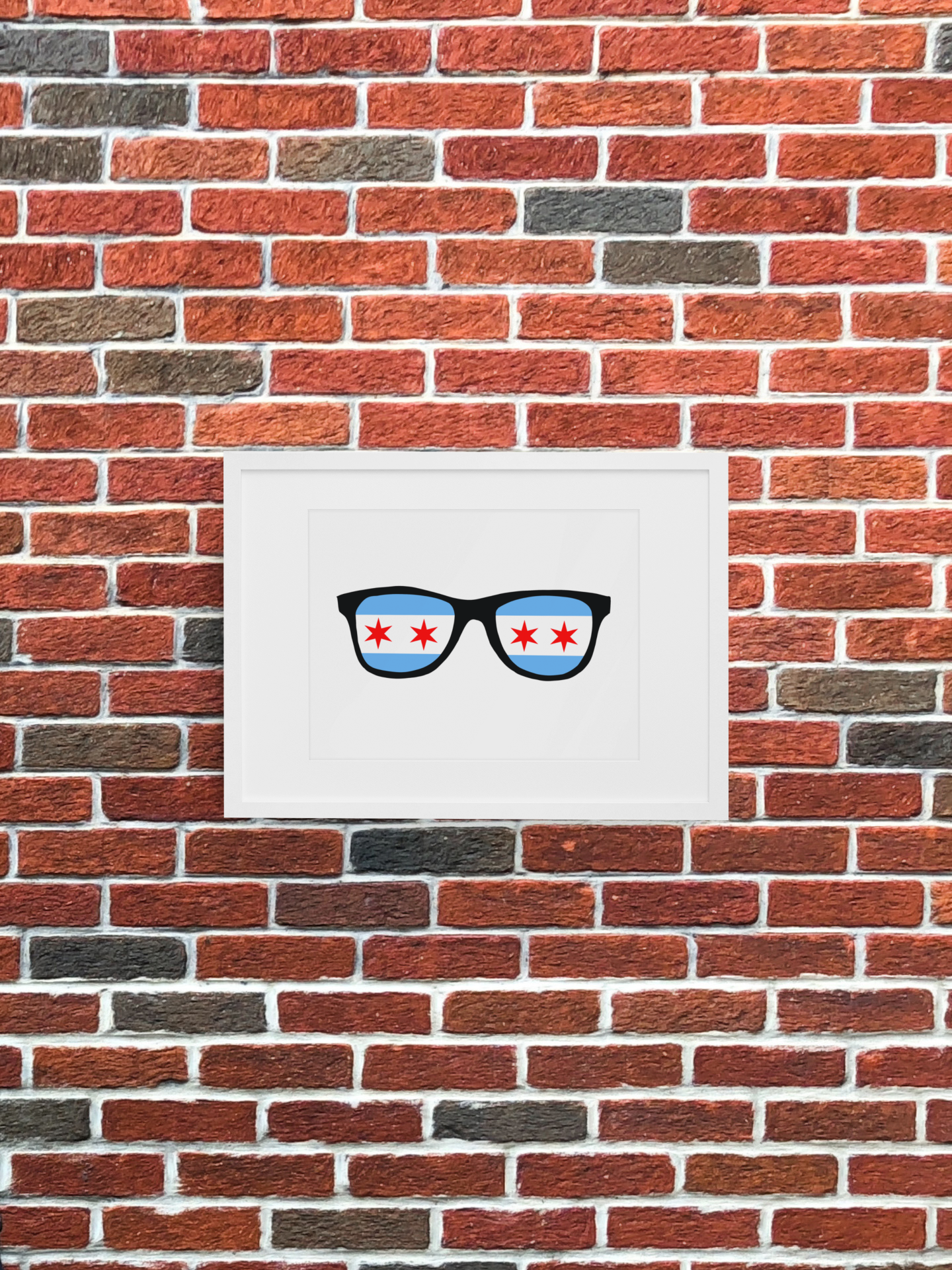 Chicago Flag Sunglasses Wall Art