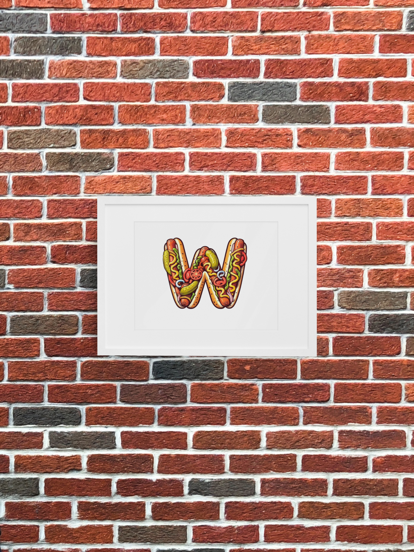 Chicago Cubs "W" Hot Dog Wall Art