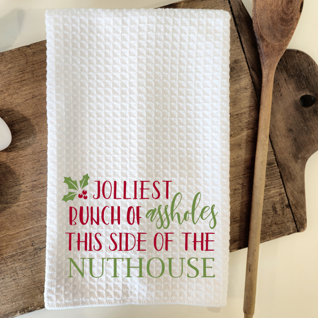 Jolliest Bunch of Tea Towel