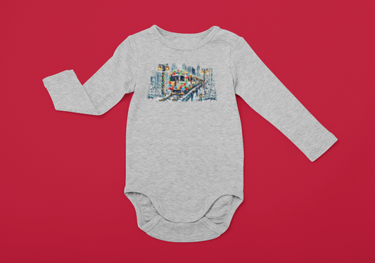 L Holiday Train Onesie