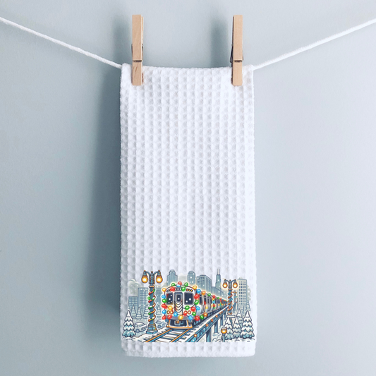 Holiday L Train Kitchen Towel
