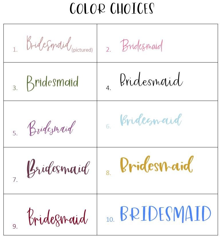 Bridesmaid and Bachelorette Tumblers