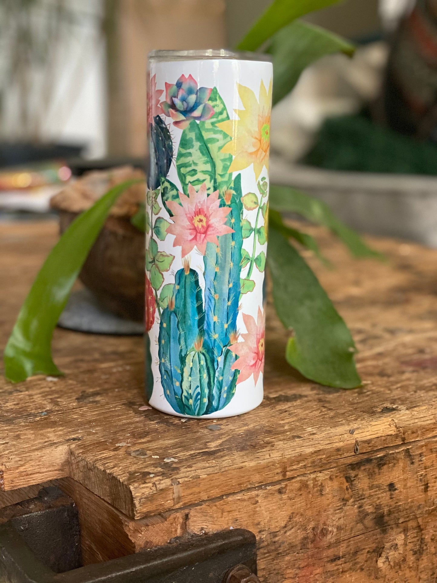 Watercolor Cactus Tumbler