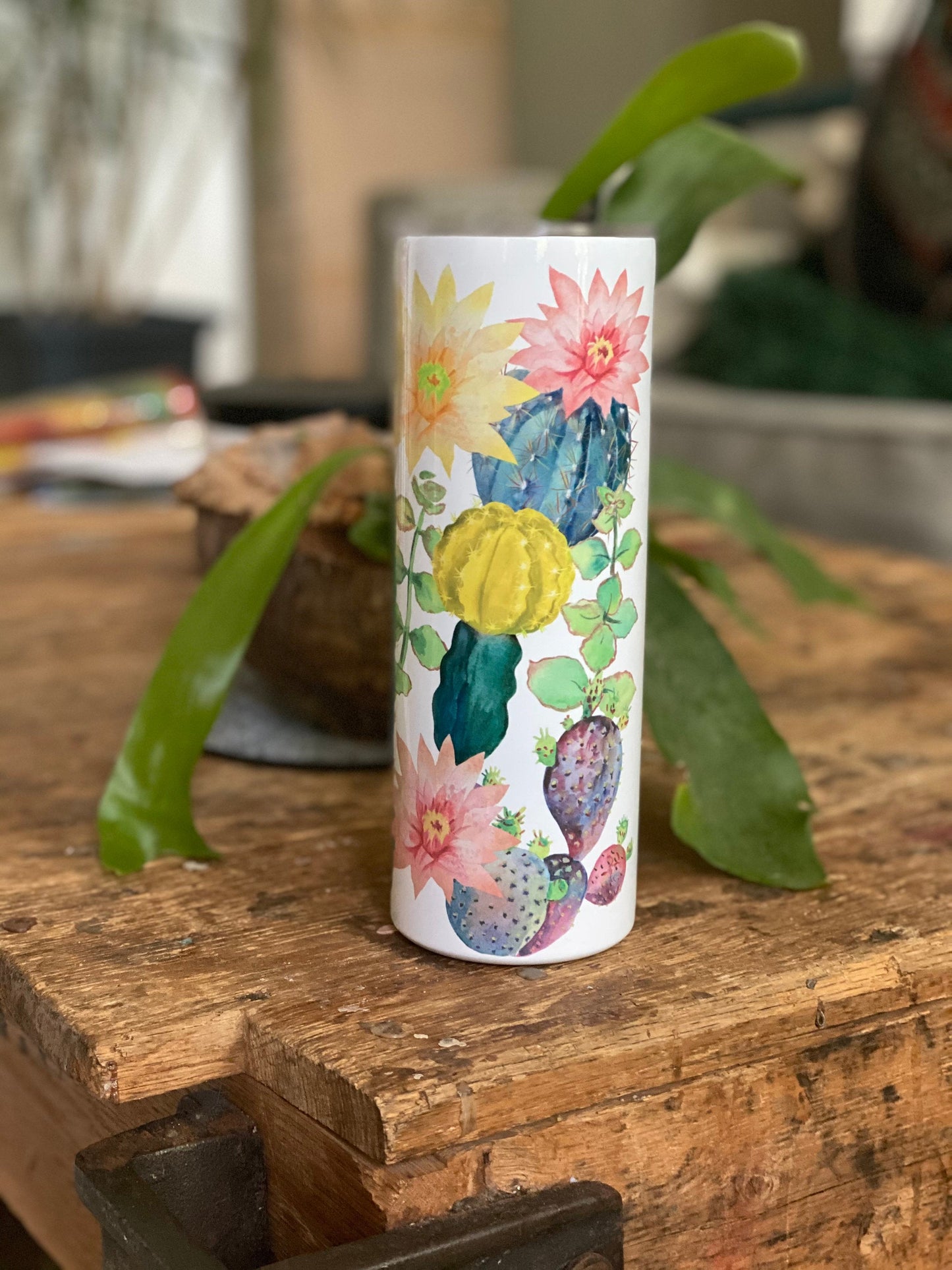 Watercolor Cactus Tumbler