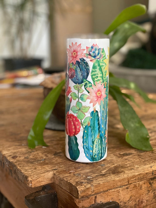 Watercolor Cactus Tumbler