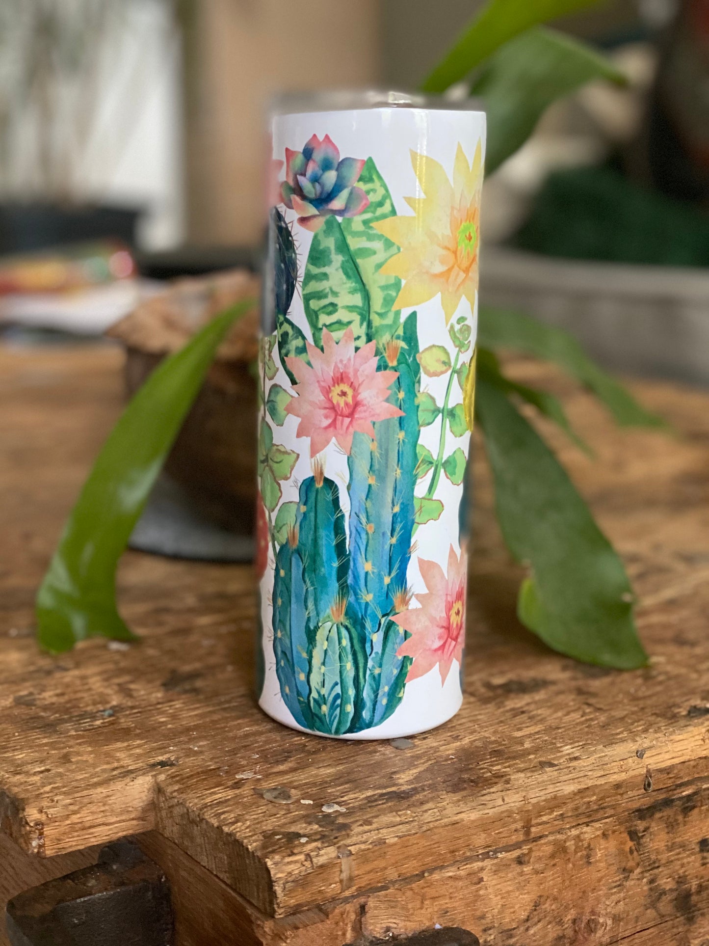 Watercolor Cactus Tumbler