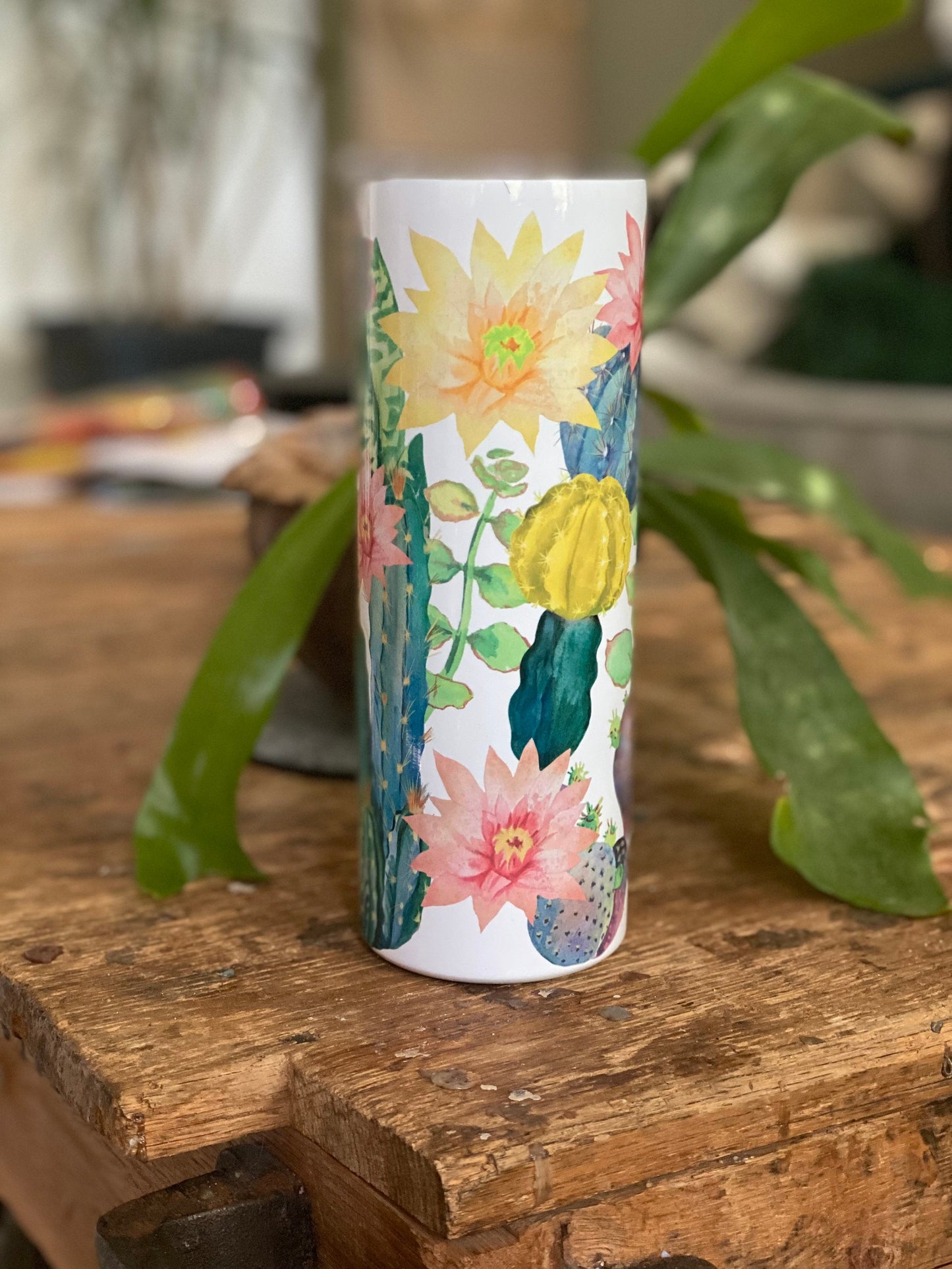 Watercolor Cactus Tumbler