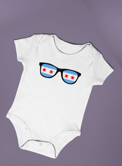 Chicago Flag Baby Onesie
