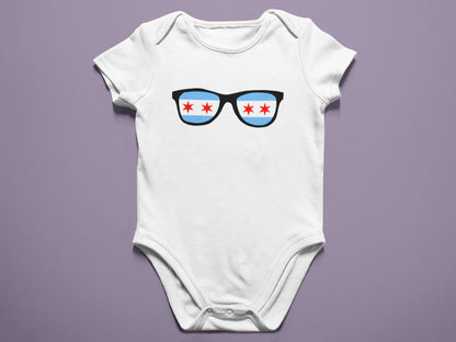 Chicago Flag Baby Onesie