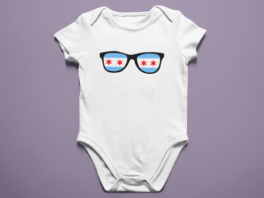 Chicago Flag Baby Onesie
